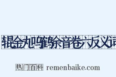 辊金丸呜鹤余音卷六反义词是什么意思的图片